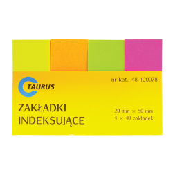 Zakładki indeksujące TT 20x50 (4 kolory X 50zakł.) 48-120123